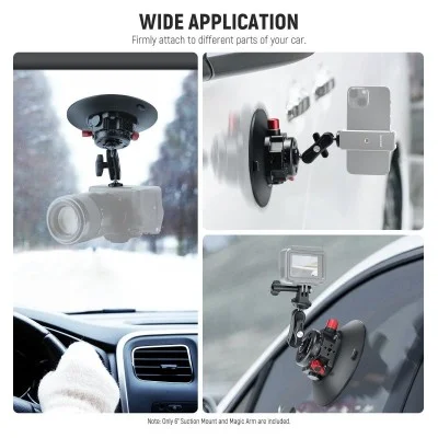 neewer  6" camera or phone suction cup mount _ black